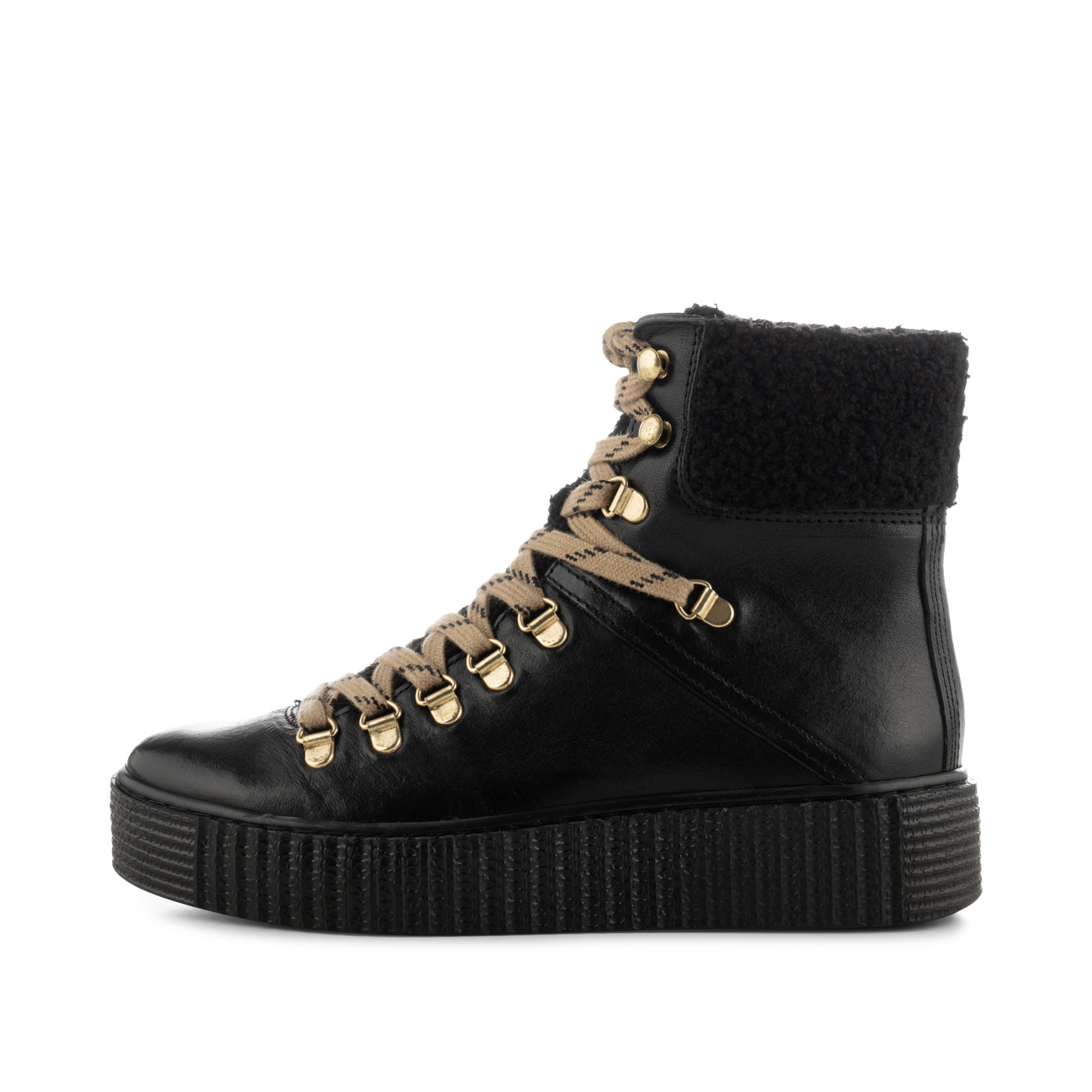 Agda boot leather warm - BLACK – SHOE BEAR - COM