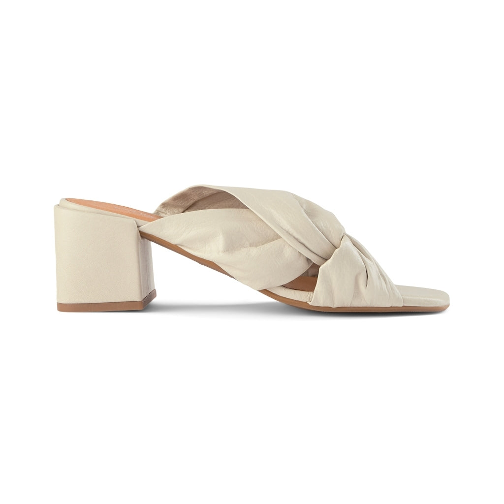 ★ PAES★ Soft Twist Mule Ivory STM01-IV Women's Knit Mules With Pointed-Toe-Dream Pairs