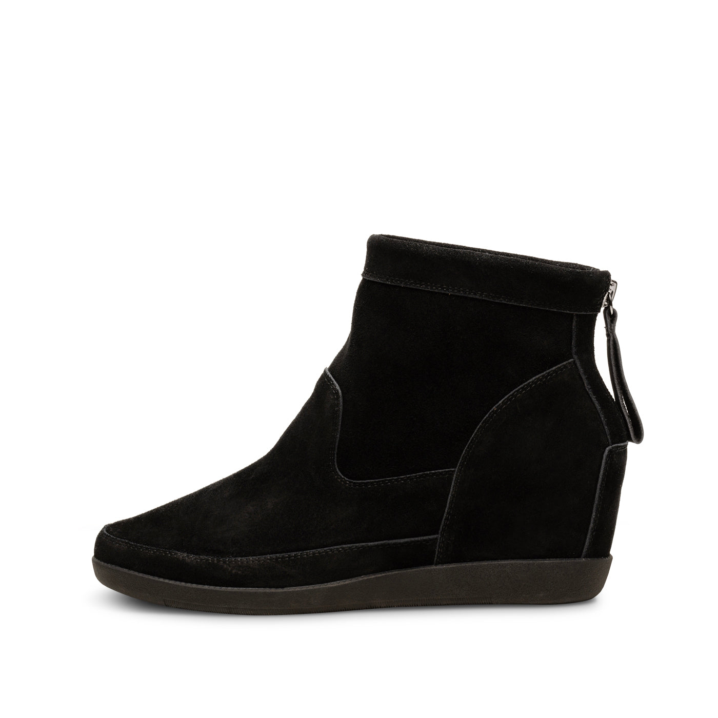 Wedge black shop suede boots