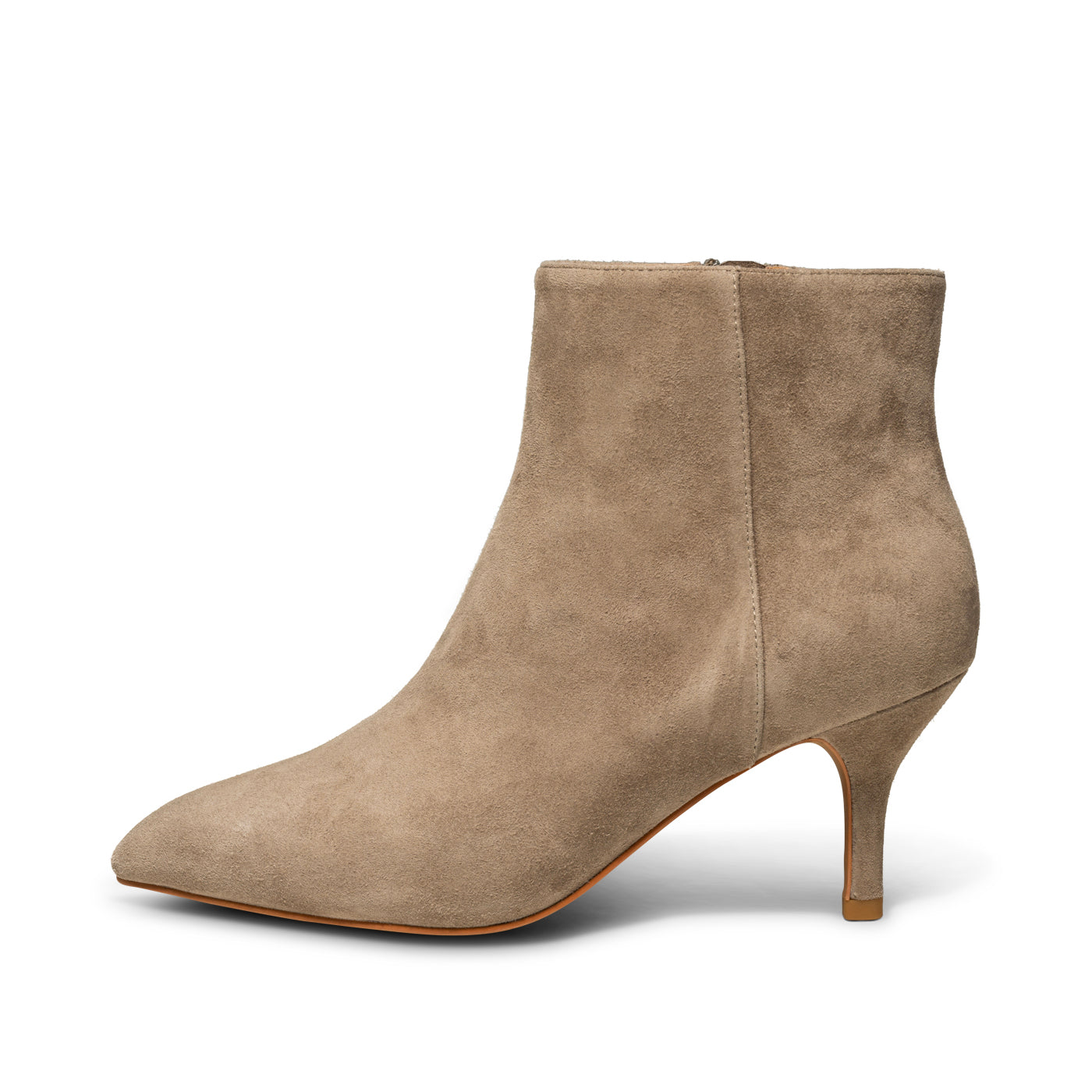 Taupe heeled ankle clearance boots