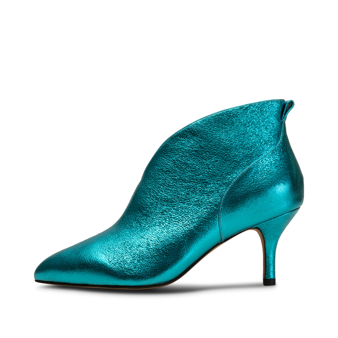 Valentine heel leather TURQUOISE METALLIC