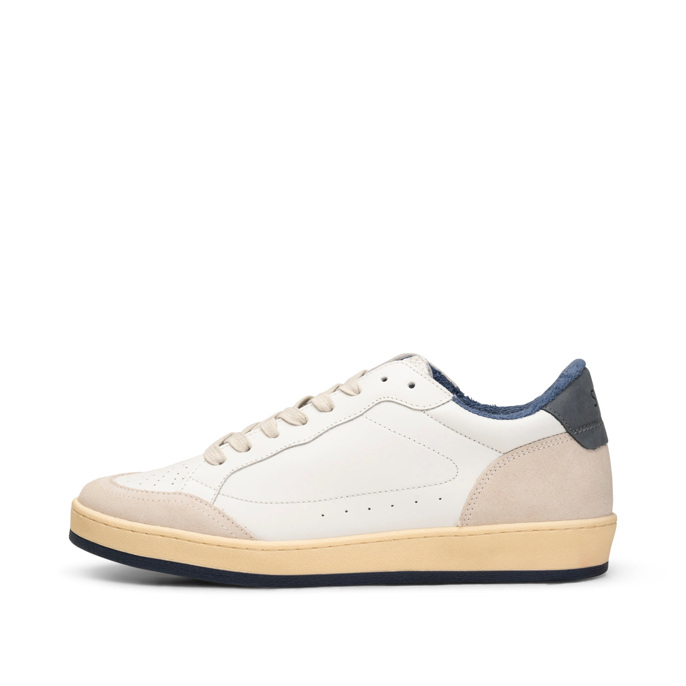 Babtiste sneaker leather WHITE / NAVY – THE - COM