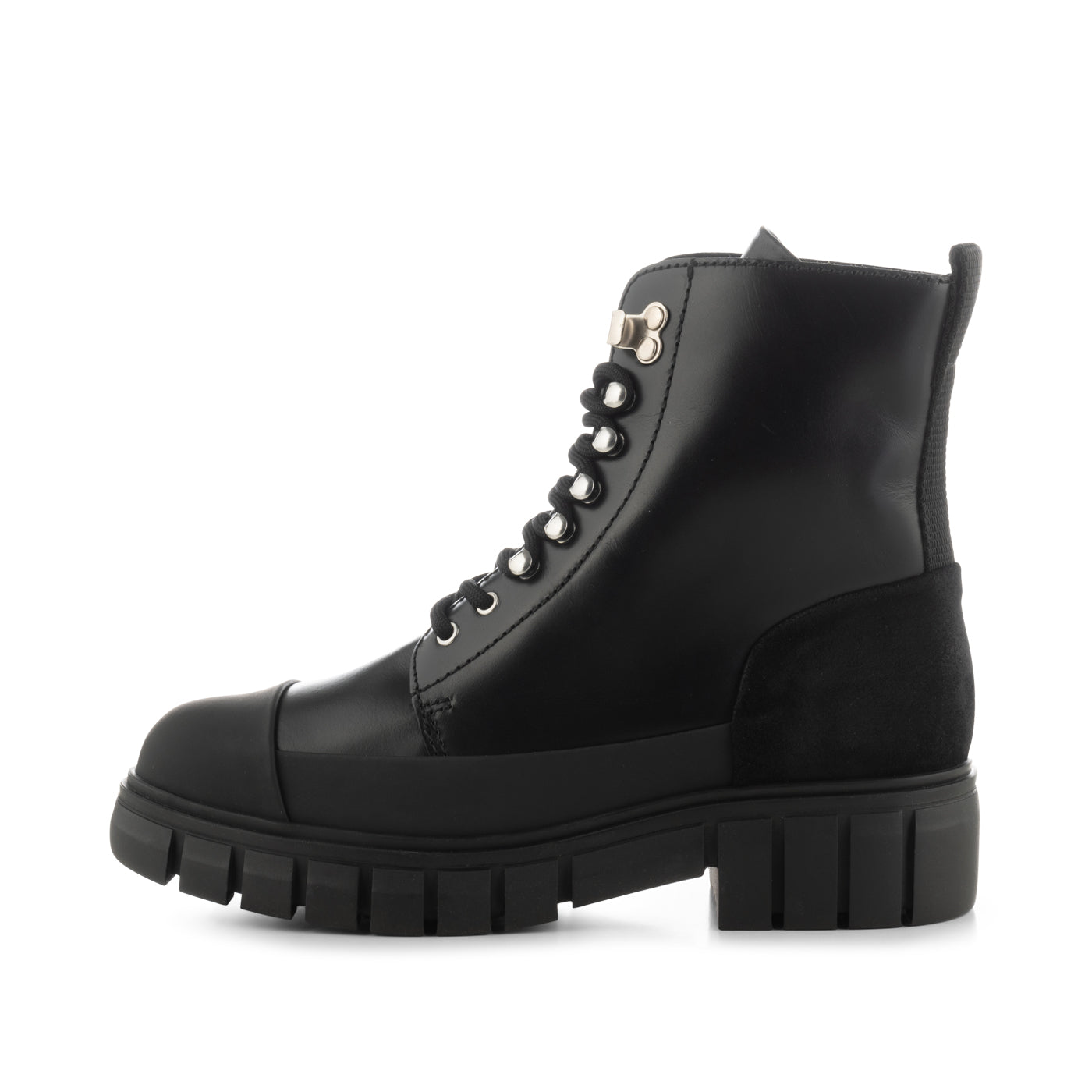 Combat Boots Miu Miu Boots 2019 Rebel Lace-up Boot Leather BLACK