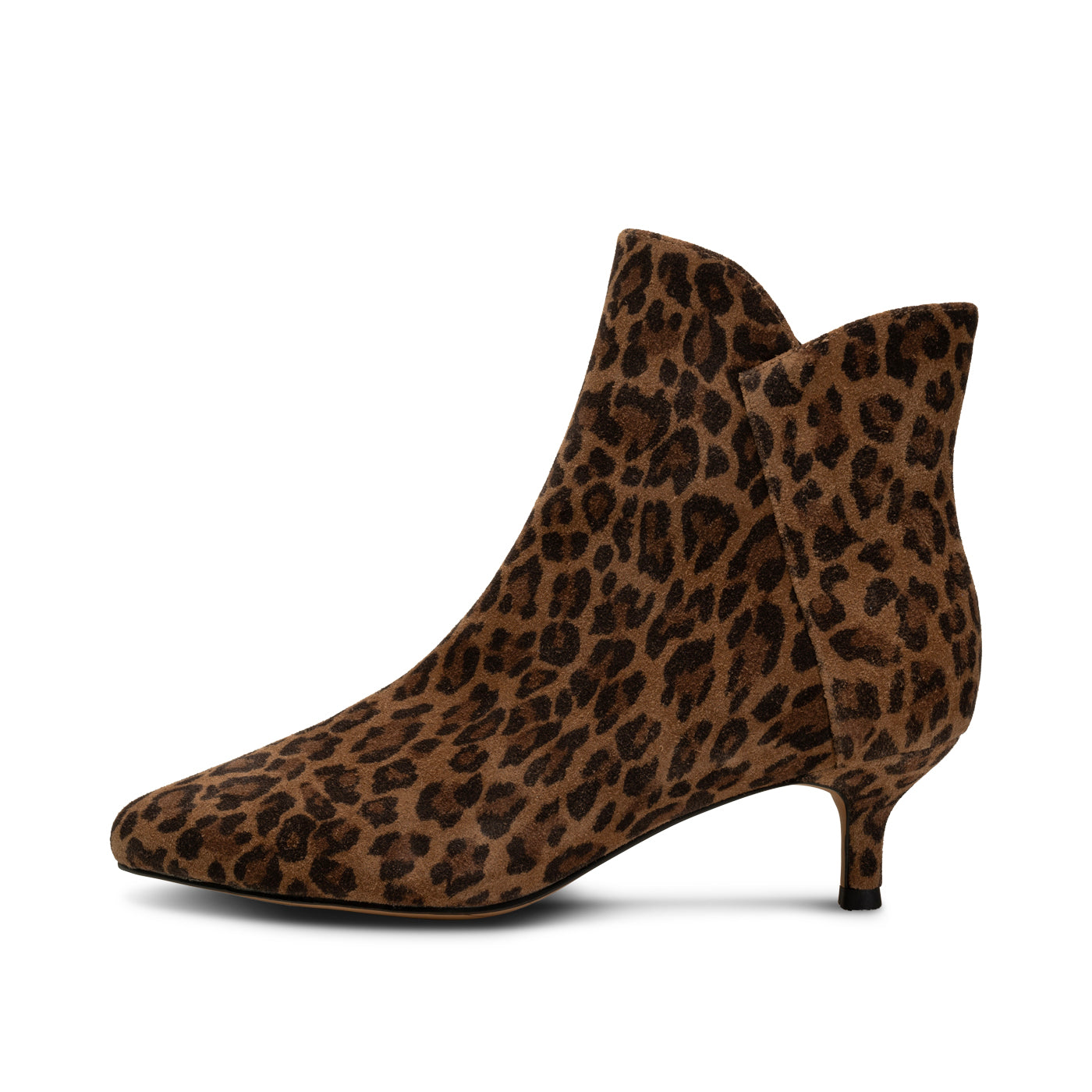 Leopard store bootie heels