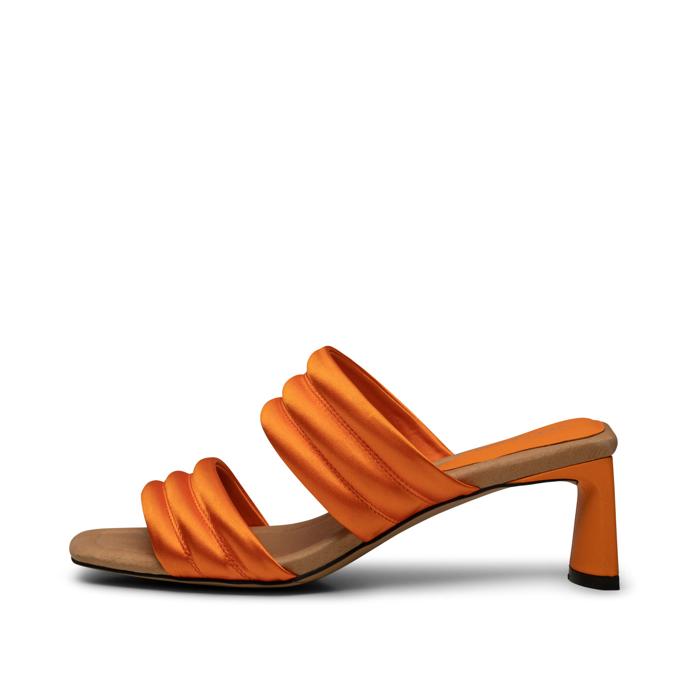 Sylvi heel textile ORANGE SATIN