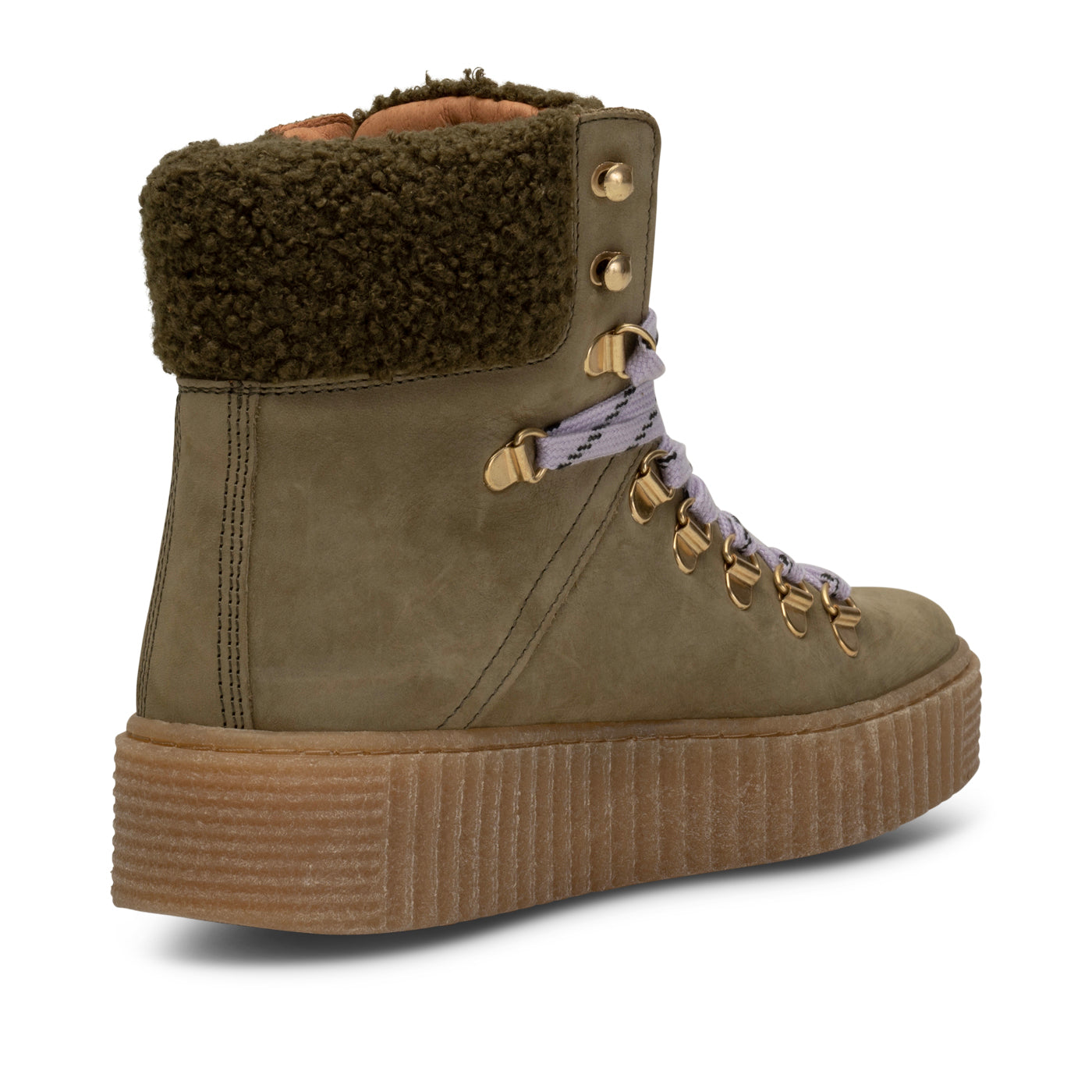 SHOE THE BEAR WOMENS Agda Boot Nubuck Leather Boots 151 KHAKI