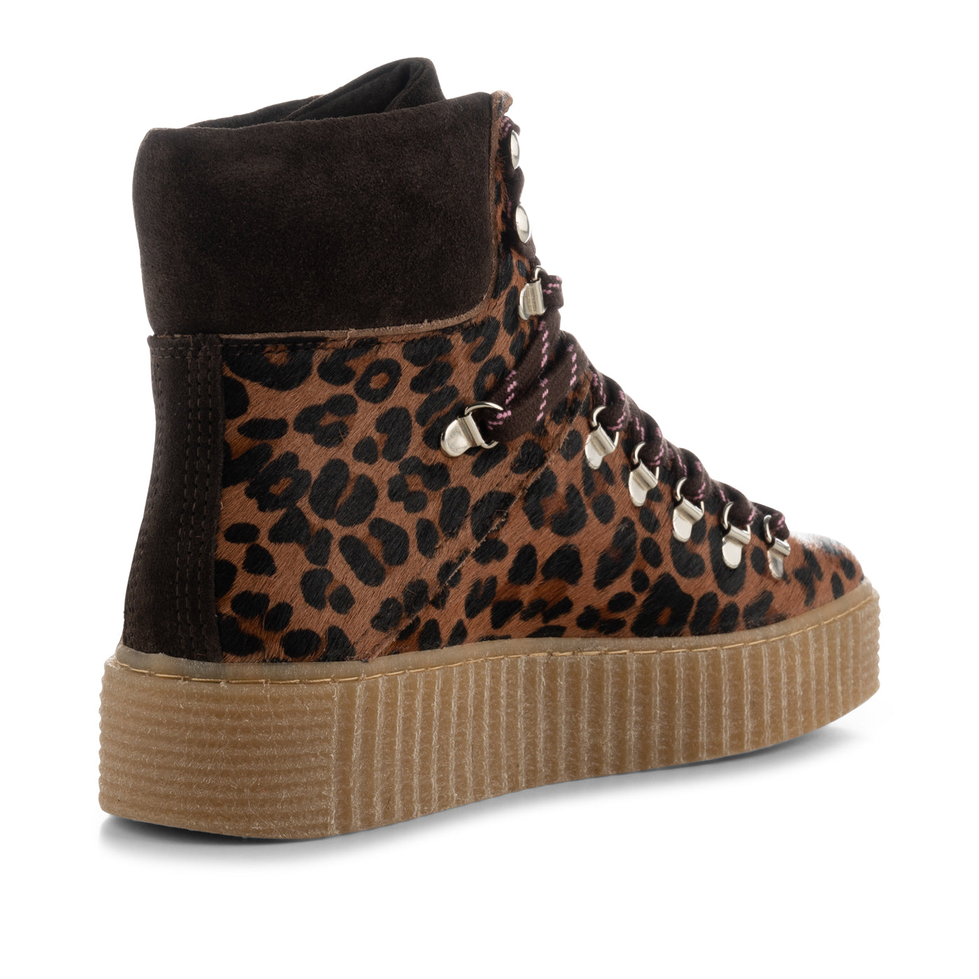 SHOE THE BEAR WOMENS Agda boot suede Boots 870 CHESTNUT LEOPARD PONY