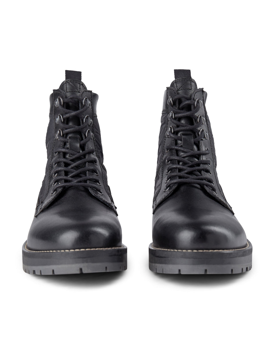 Comrade Leather & Textile Lace-up Boot - BLACK – SHOE THE BEAR - COM