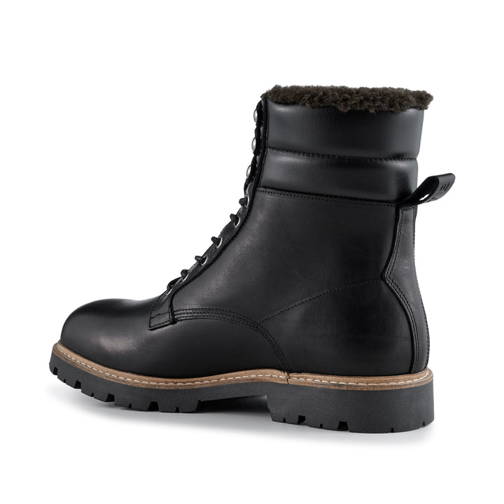 Cube warm boot leather BLACK SHOE THE BEAR COM