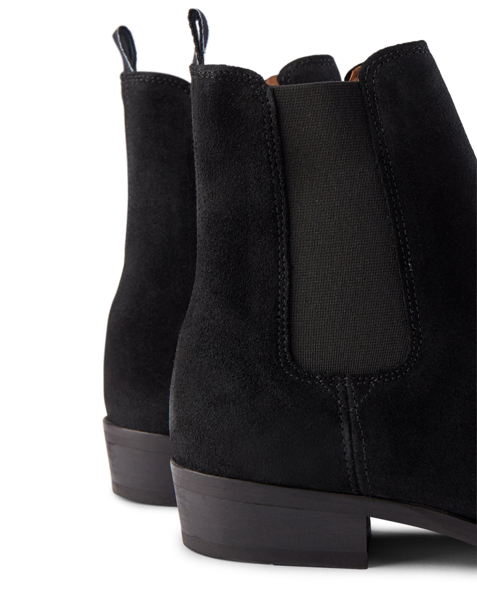 SHOE THE BEAR MENS Eli chelsea boot suede Boots 110 BLACK