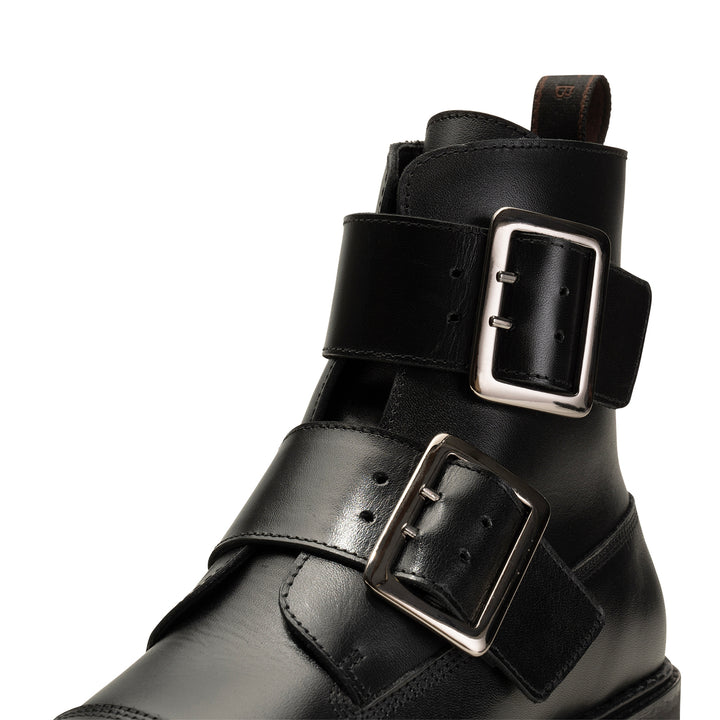 ABYTS ブラック ベルト XS MINI ALEX ORB STUDS ベルト(ブラック×ライトゴールド)（メンズ