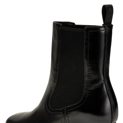 SHOE THE BEAR WOMENS Lila Chelsea Leather Boots 110 BLACK