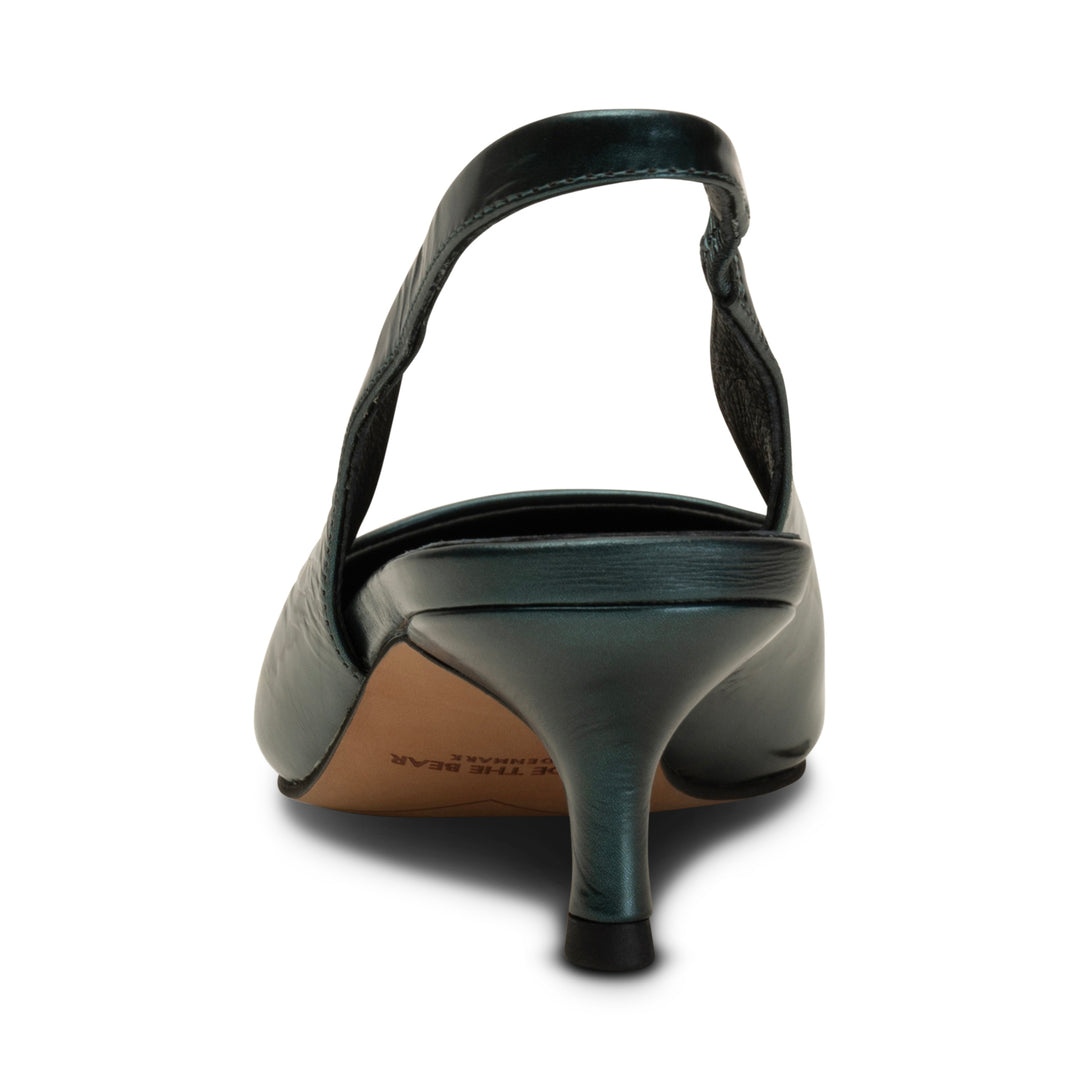 Maxine slingback leather - TEAL METALLIC – SHOE THE BEAR - COM
