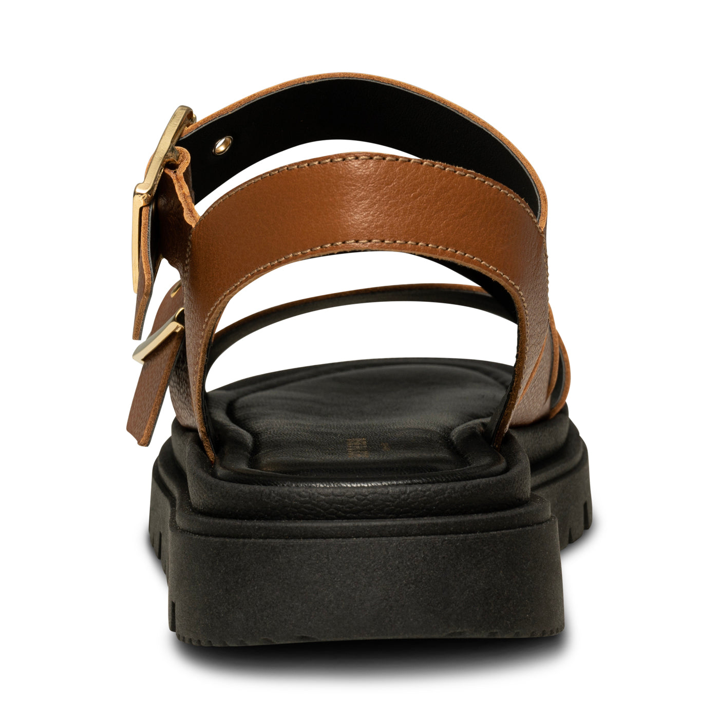 SHOE THE BEAR WOMENS Rebecca Buckle Leather Sandal Sandals 132 COGNAC