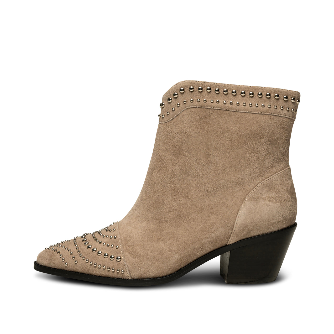 SHOE THE BEAR WOMENS Annika western stud suede Boots 160 TAUPE