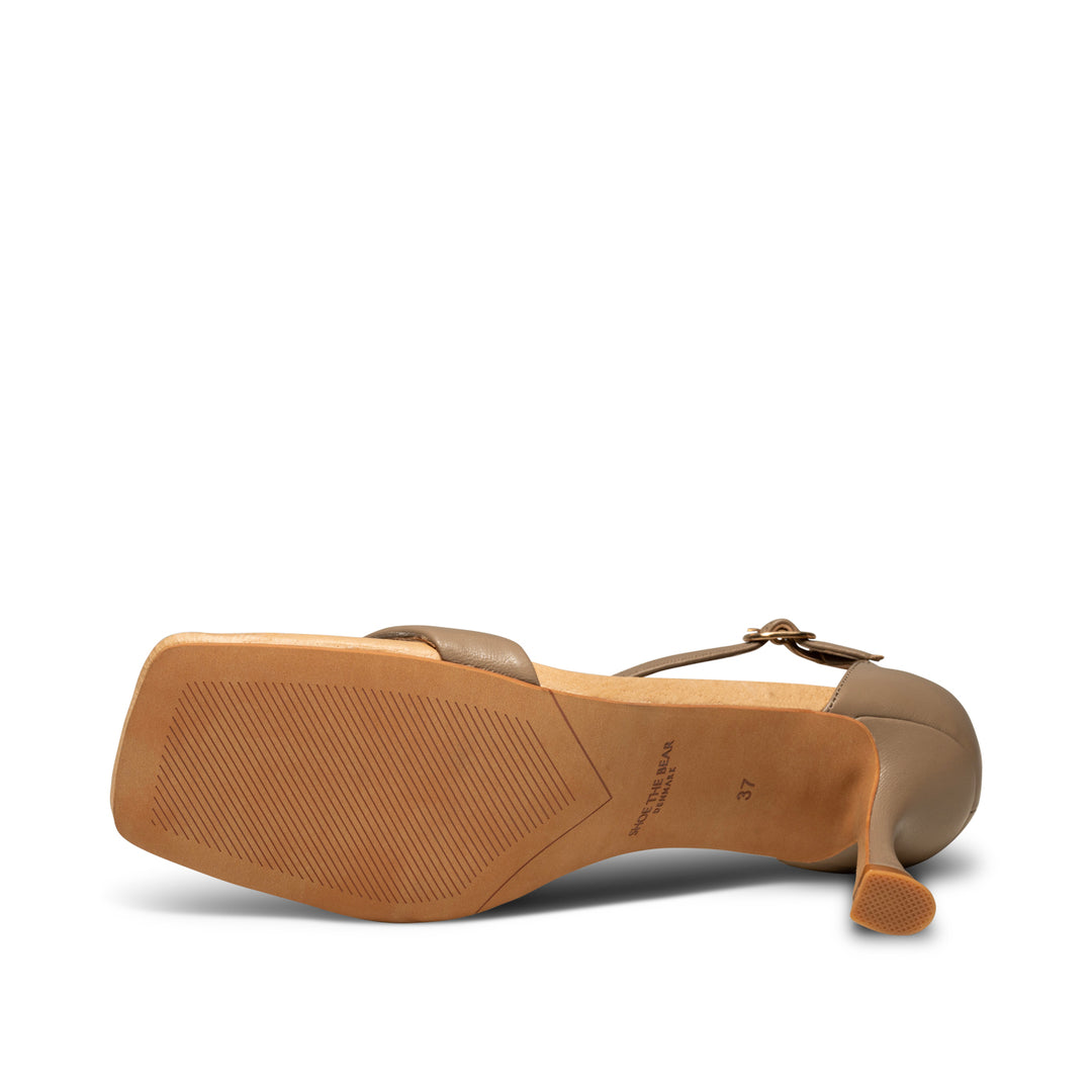 Leah ankle strap leather TAUPE – SHOE THE BEAR COM