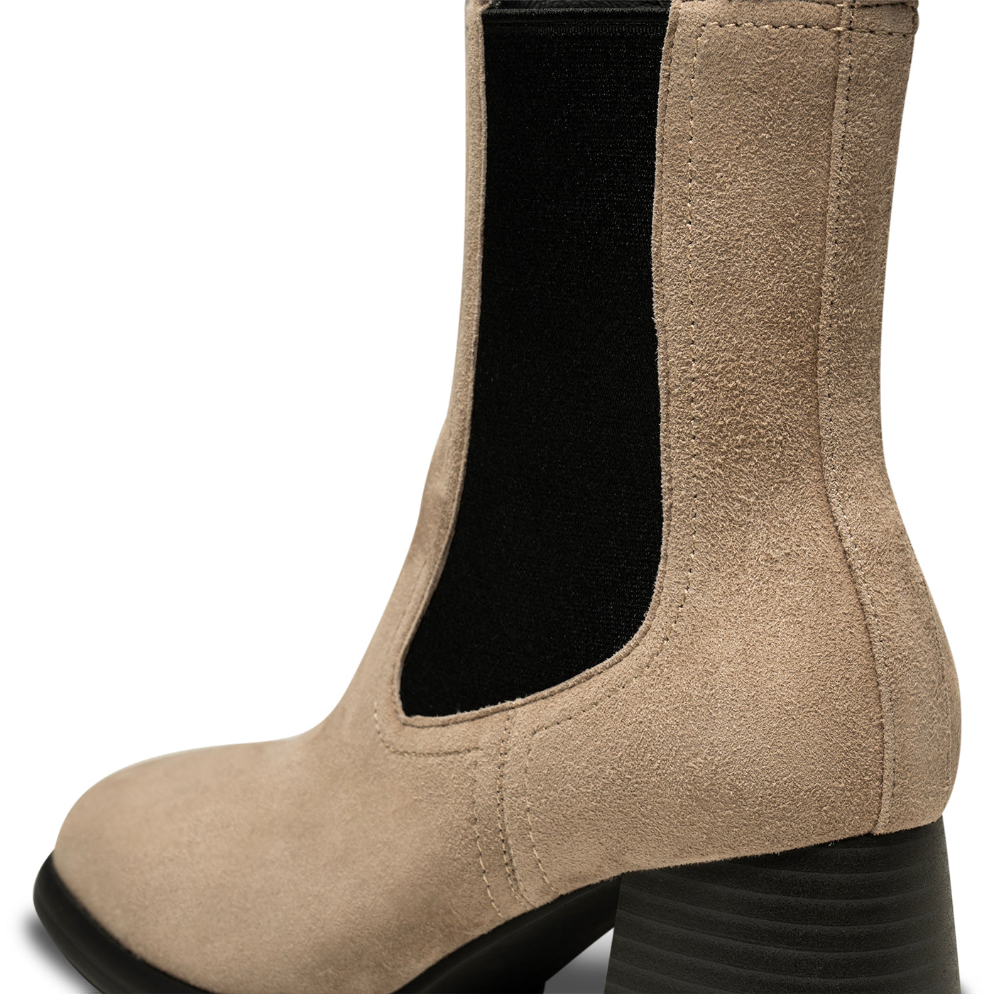 SHOE THE BEAR WOMENS Lila Chelsea Suede Boots 160 TAUPE