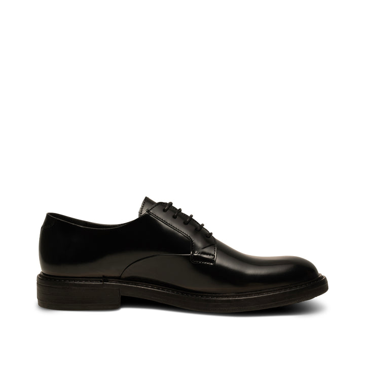 【WALTER STEIGER】BLACK PLAIN DERBY SHOES Wickham - Black Hi-Shine | Mens Derby Shoes | | Barker Shoes USA