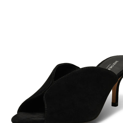 SHOE THE BEAR WOMENS Valentine sandal suede Heel Sandals 110 BLACK