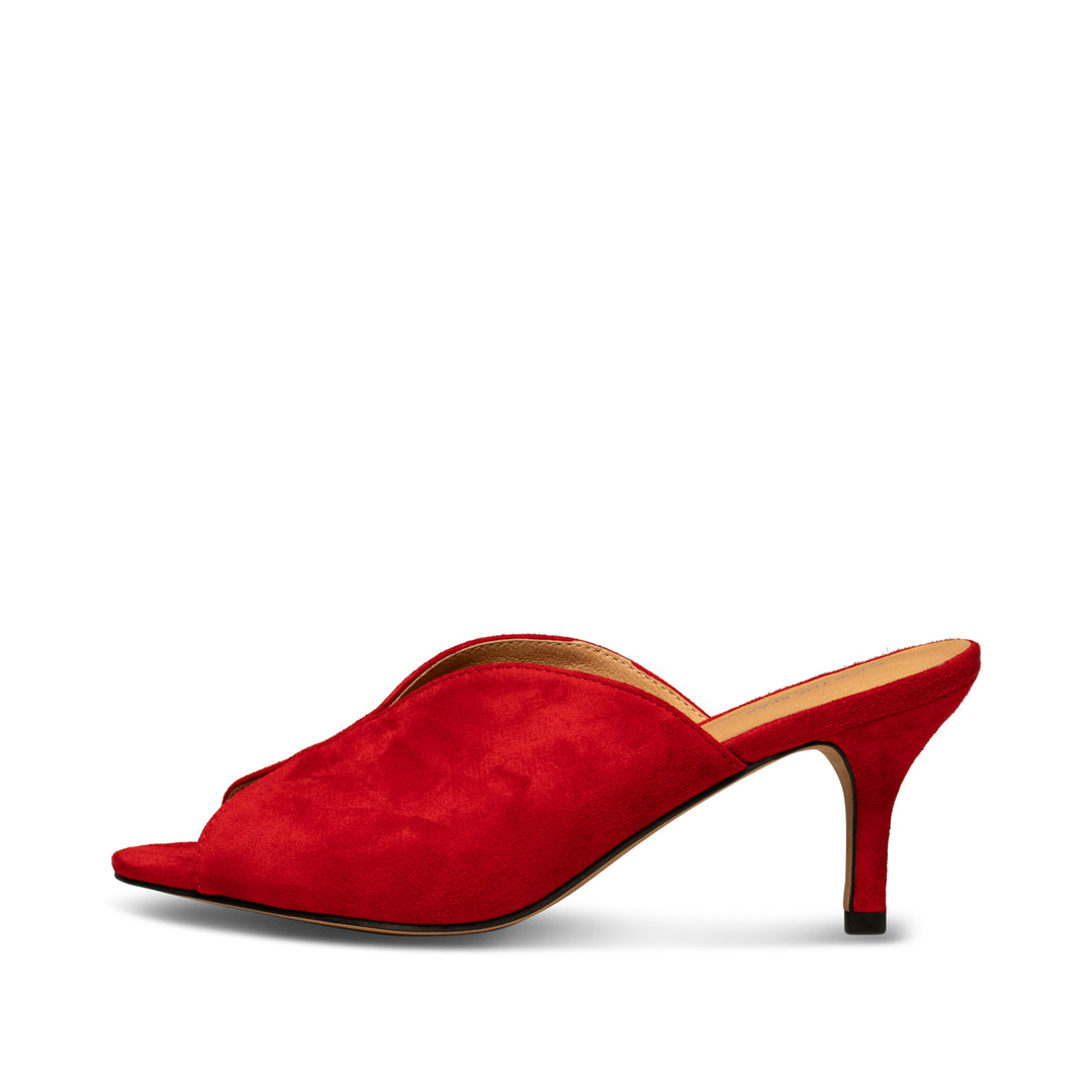 red kitten heel sandals