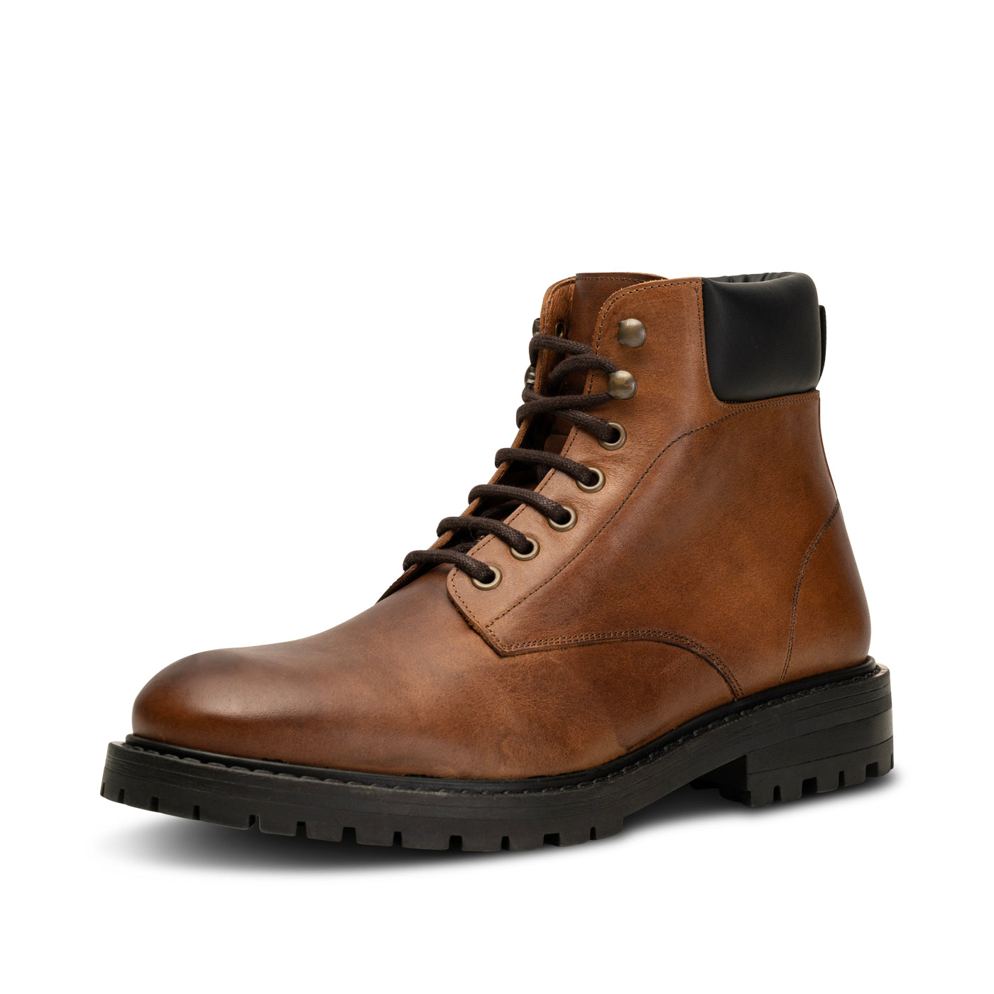 Stellan Lace Up Boot Leather - TAN