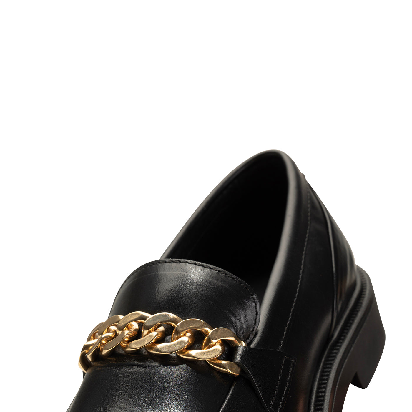 CHAIN LEATHER LOAFERS