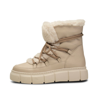 SHOE THE BEAR WOMENS Tove Winterboot Leather Boots 127 OFF WHITE