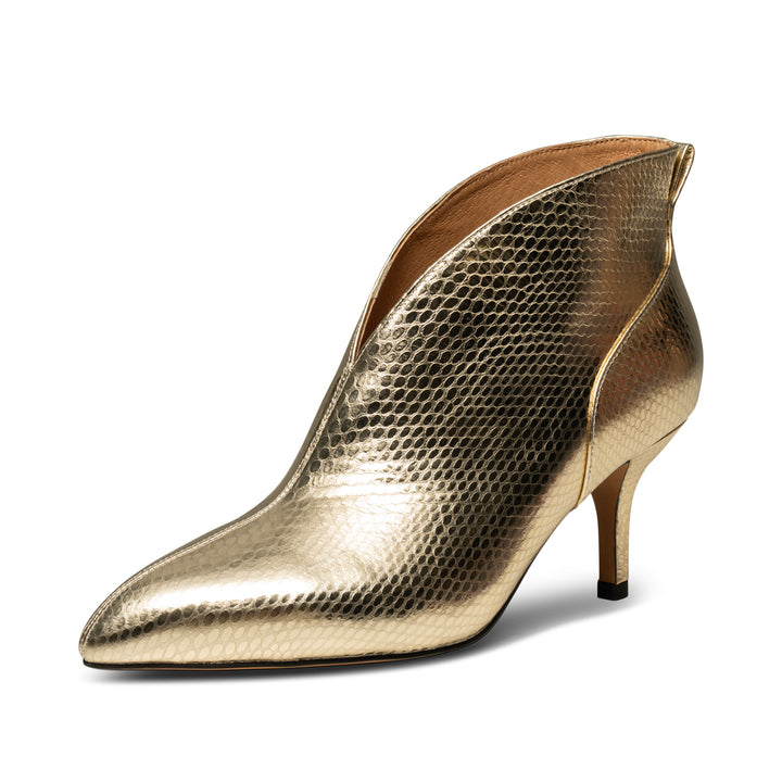 Sundance Metallic cheapest Gold cutaway ankle boots