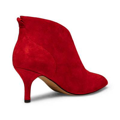 SHOE THE BEAR WOMENS Valentine heel suede Heels 123 Fire Red