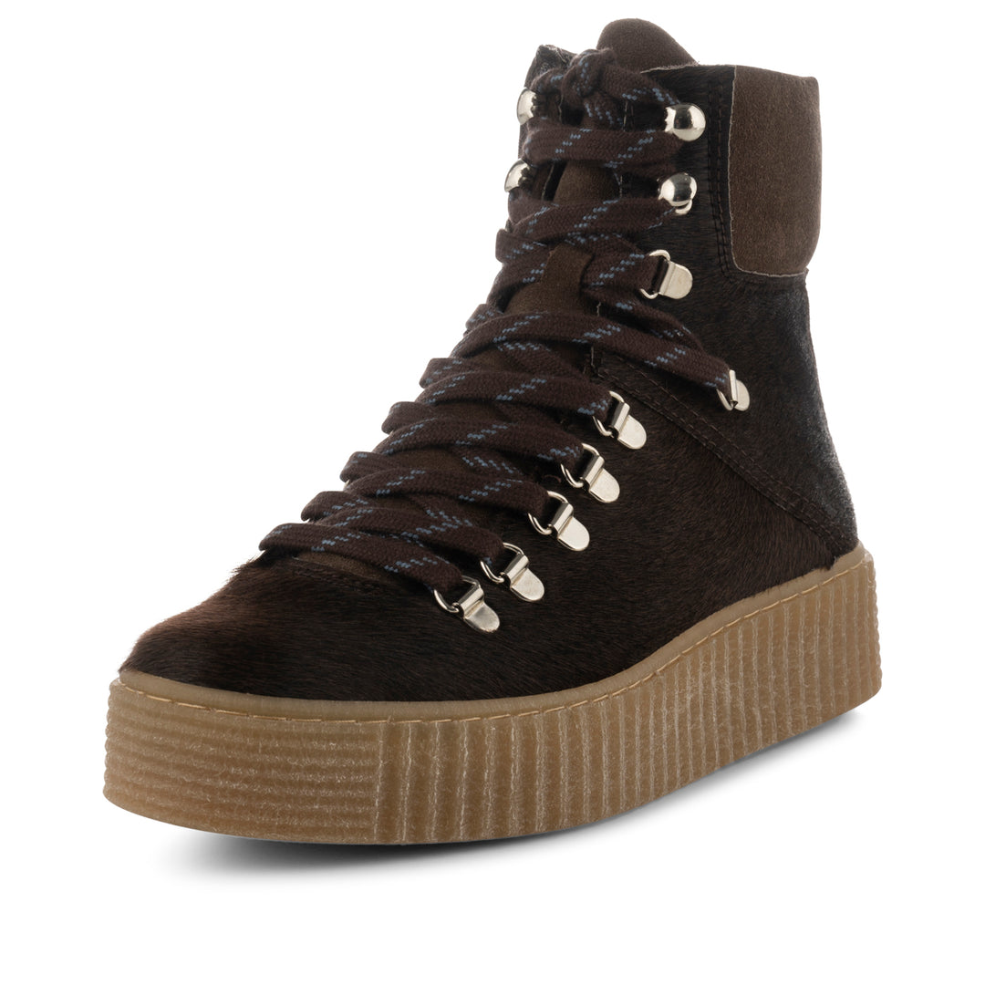 Agda boot suede BROWN PONY