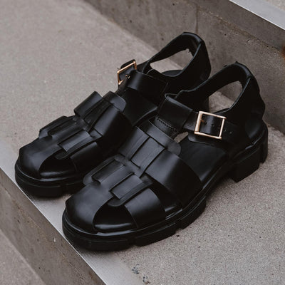 SHOE THE BEAR WOMENS Alva sandal leather Sandals 020 Black