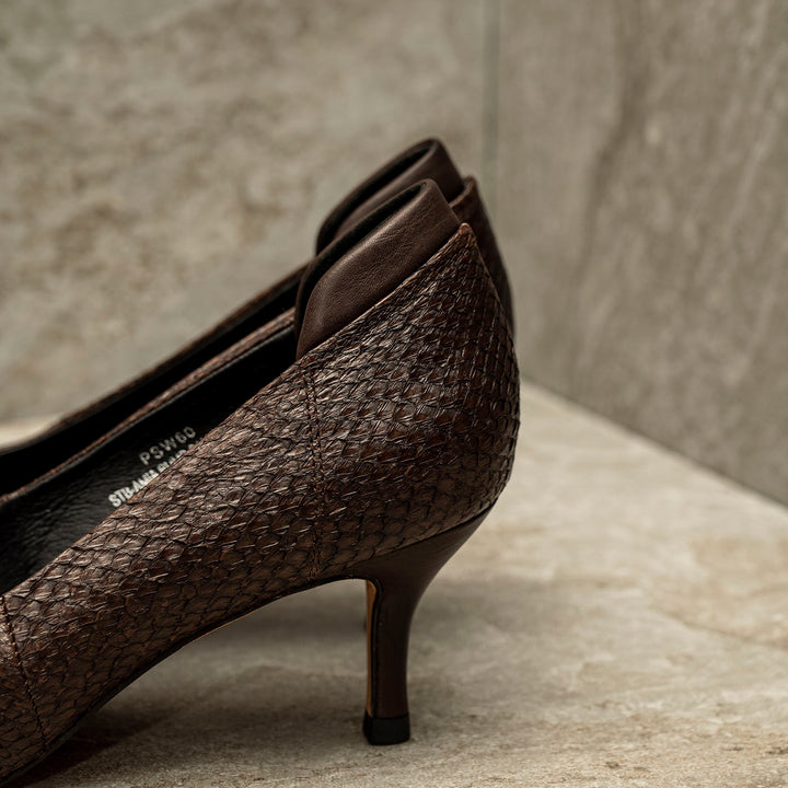 Womens dark brown pumps hotsell