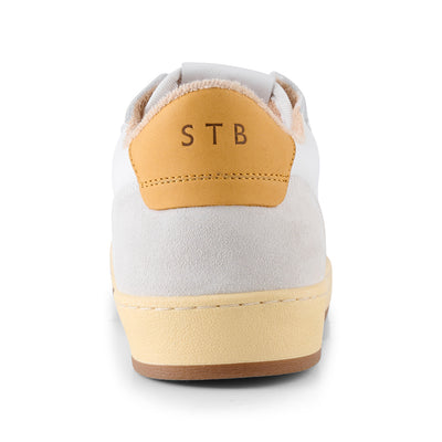 WODEN x STB MENS Babtiste sneaker leather Sneakers 839 WHITE / ORANGE