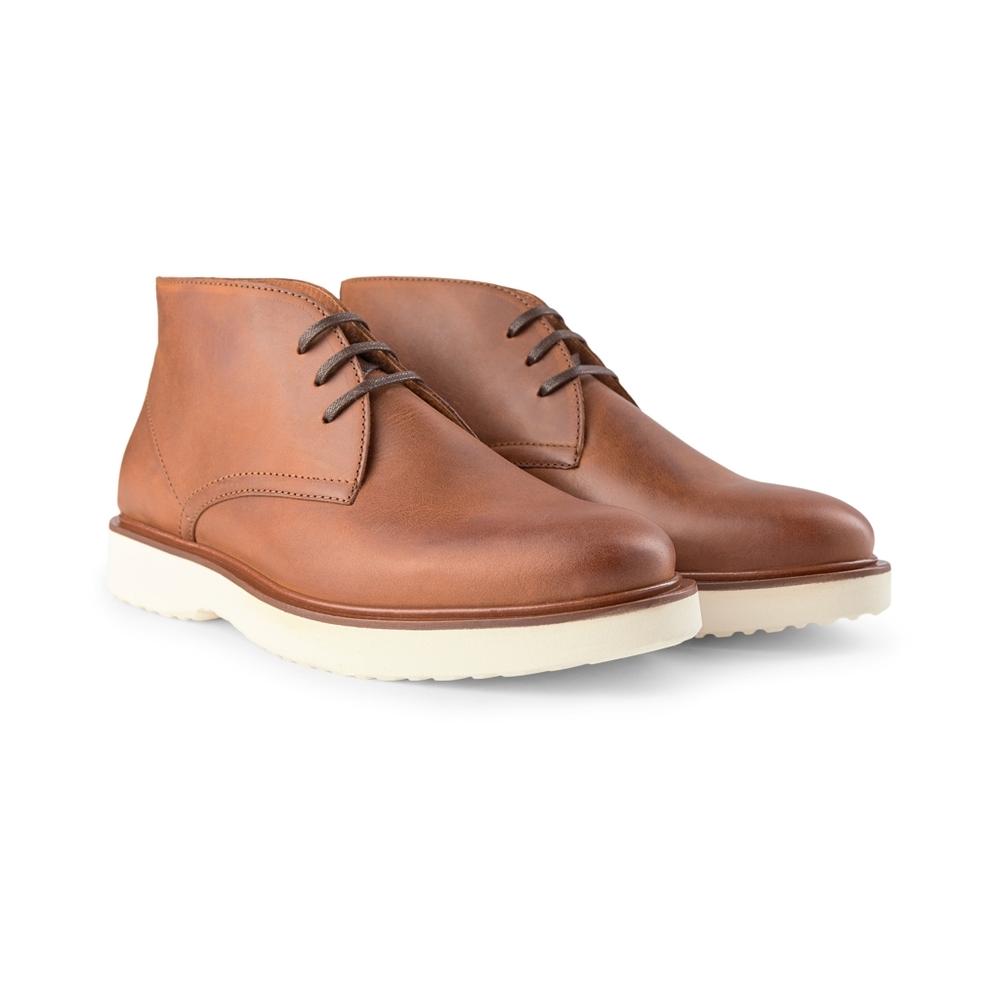 Leather desert shoes top