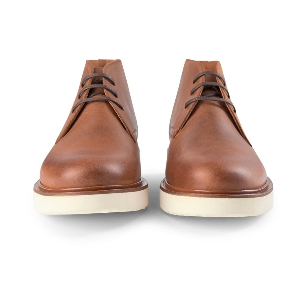 Mens tan leather desert boots top