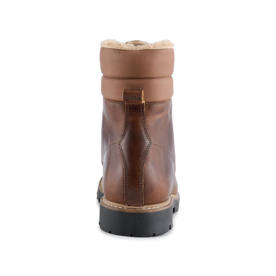 Cube warm boot leather TAN SHOE THE BEAR COM