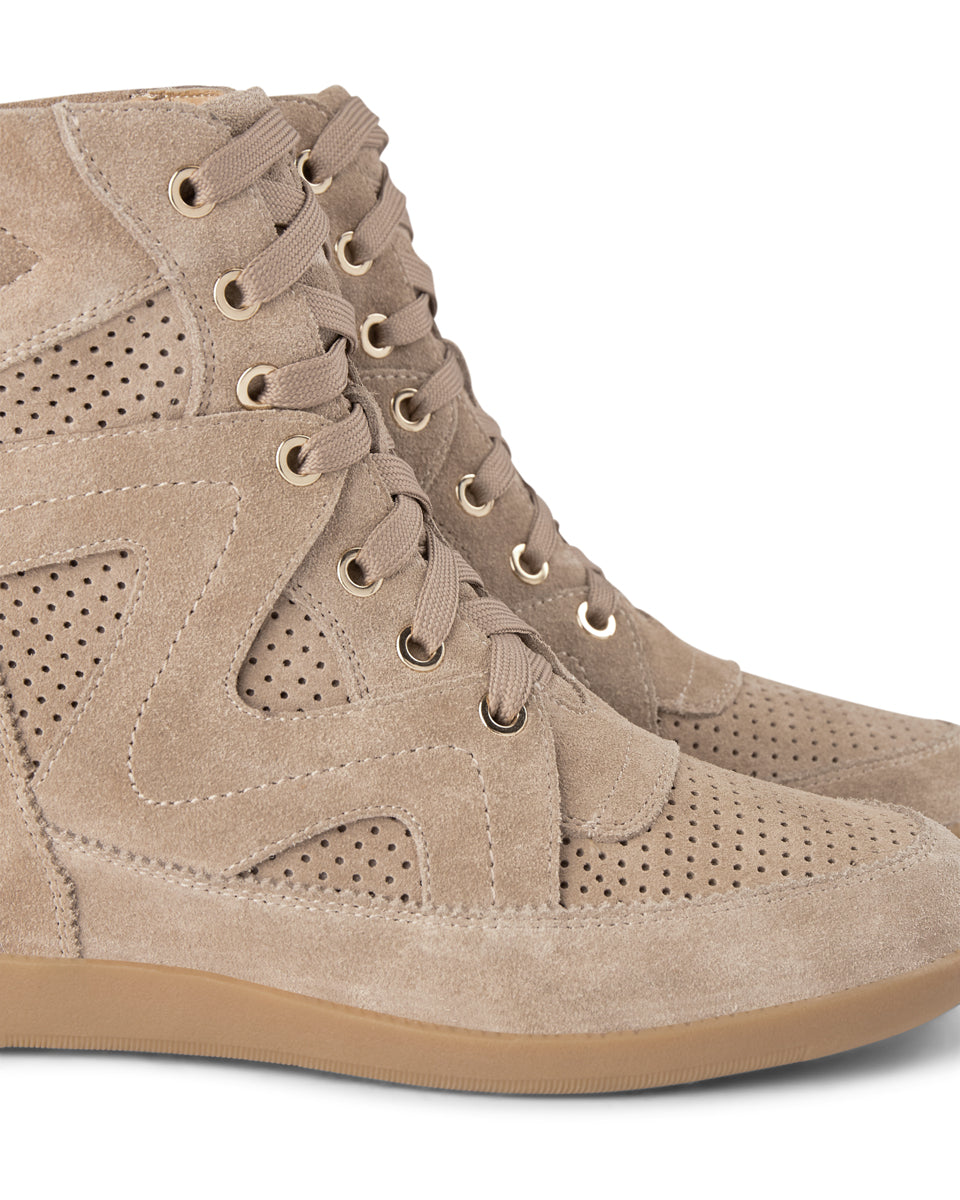 Suede sneaker wedges deals