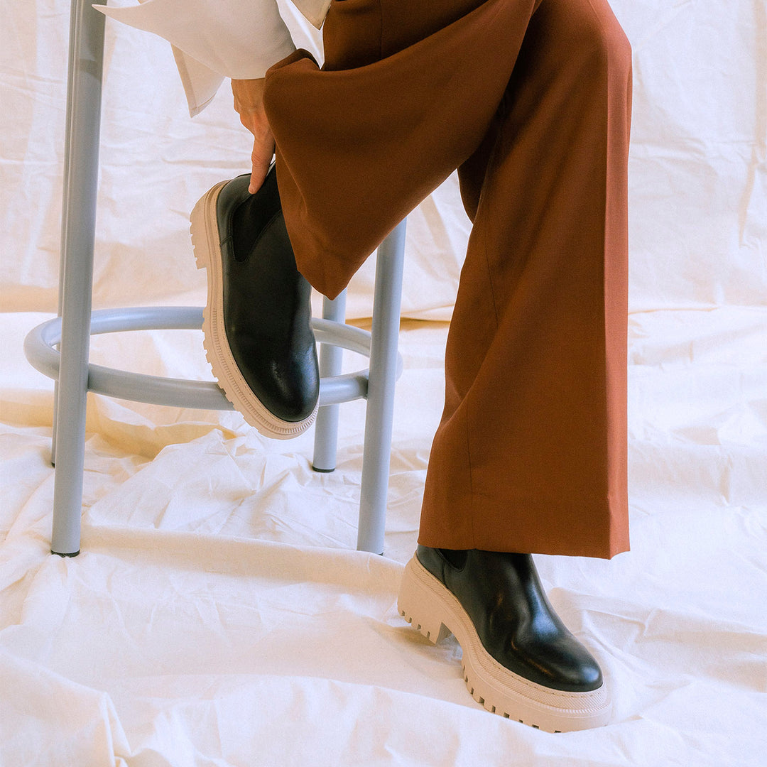 【IONSEOUL】Black Marble Chelsea Boots 5JH023 social-unmarkeds-new-chelsea-
