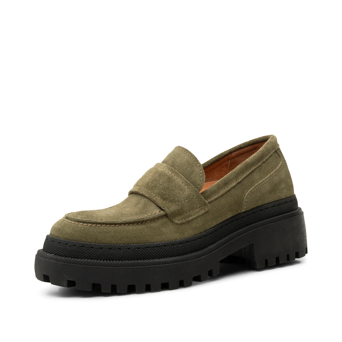 SHOE THE BEAR WOMENS Iona loafer suede Loafers 916 ALGAE