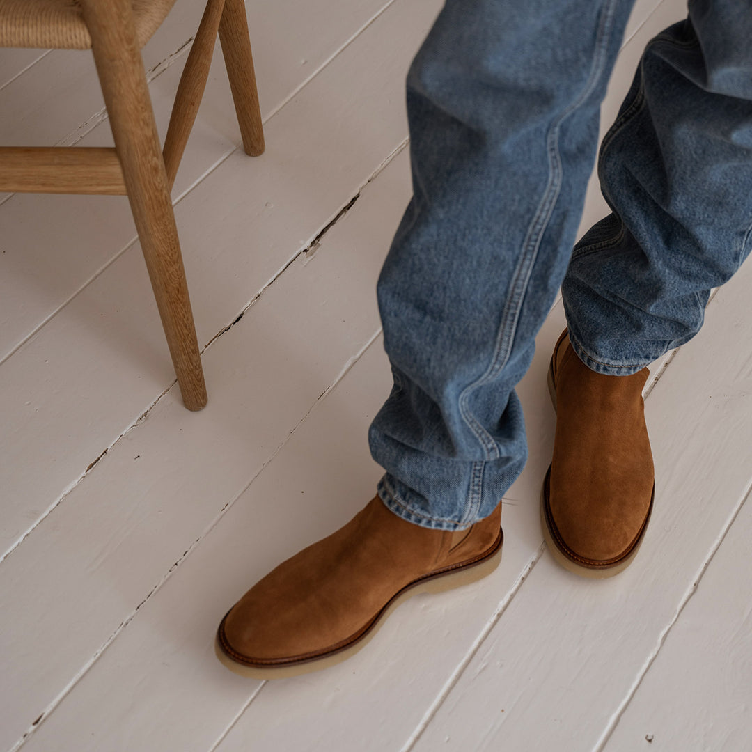 Kip chelsea boot suede TAN SHOE THE BEAR COM