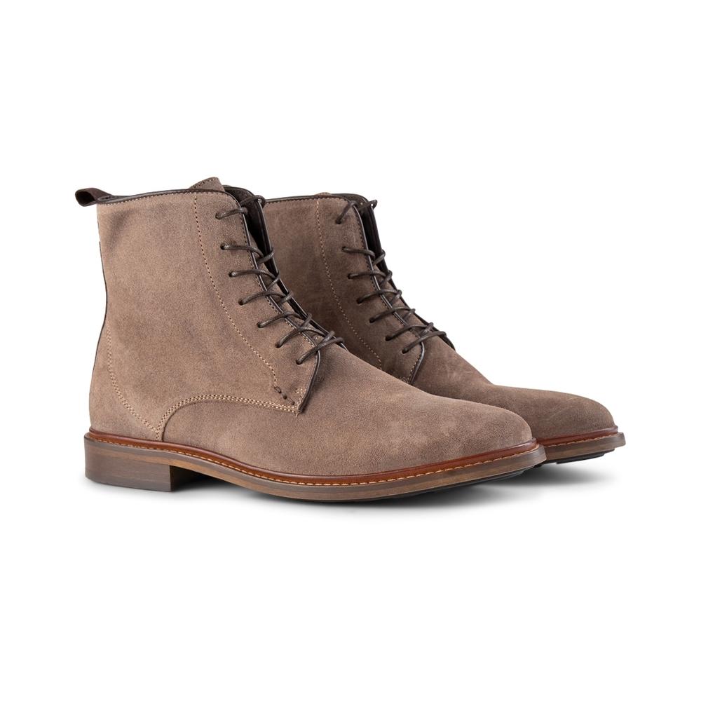 SHOE THE BEAR MENS Ned Boot Waxed Suede Boots 160 TAUPE