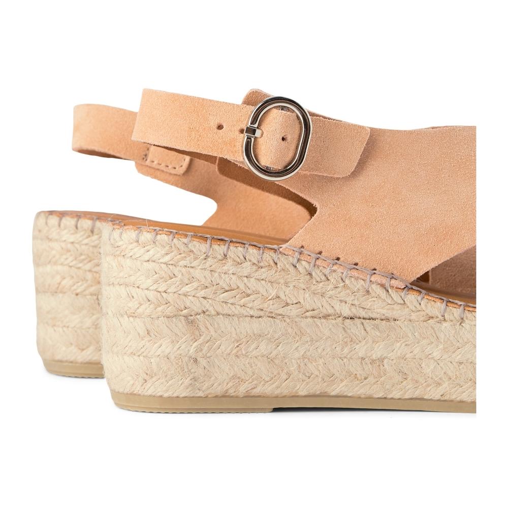 SHOE THE BEAR WOMENS Orchid wedge suede Espadrilles 223 APRICOT