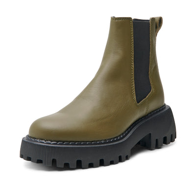 SHOE THE BEAR WOMENS Posey chelsea boot leather Boots 916 ALGAE