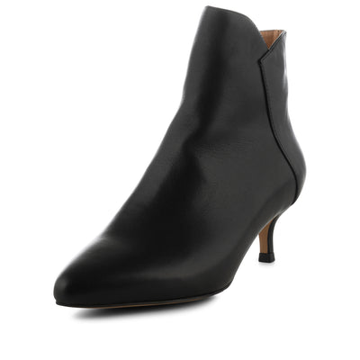 SHOE THE BEAR WOMENS Saga boot leather Heels 110 BLACK