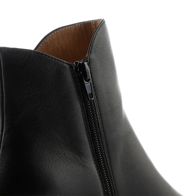 SHOE THE BEAR WOMENS Saga boot leather Heels 110 BLACK