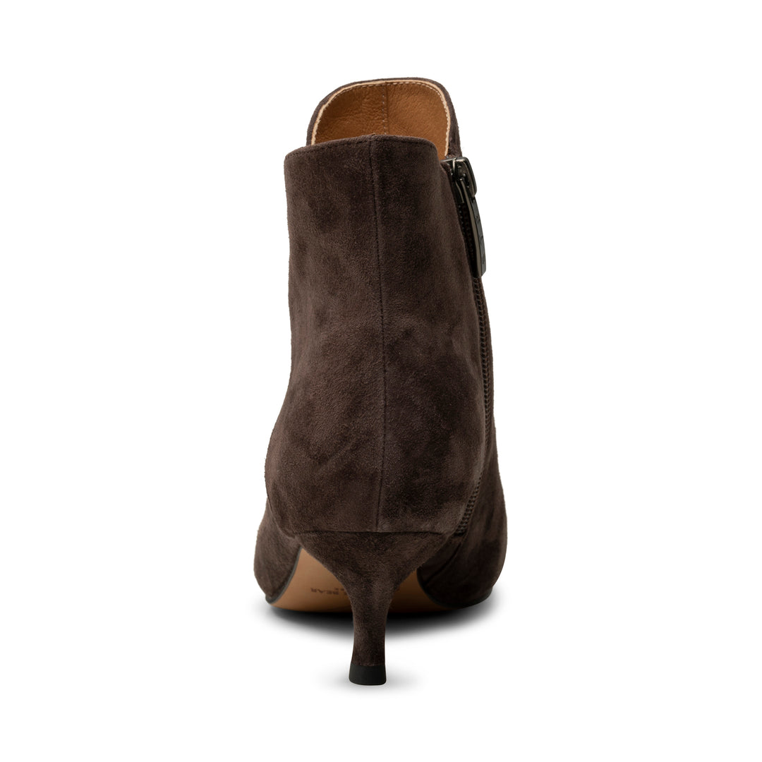 Dark cheapest brown peep toe booties
