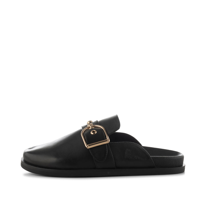 ★MARITHE★冬人気シューズ★CLASSIC LOGO PADDING MULE black Siri_clog_leather-Shoes-