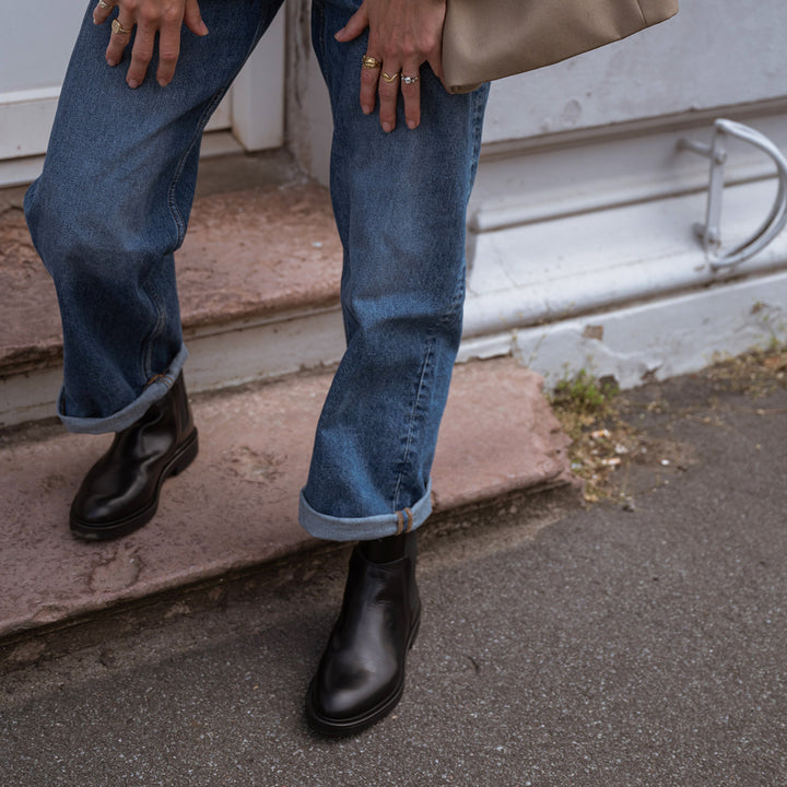 Thyra chelsea boot leather BLACK – SHOE THE BEAR COM