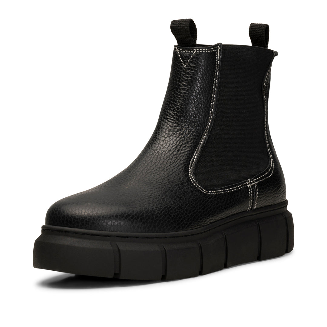 Tove chelsea boot leather - BLACK